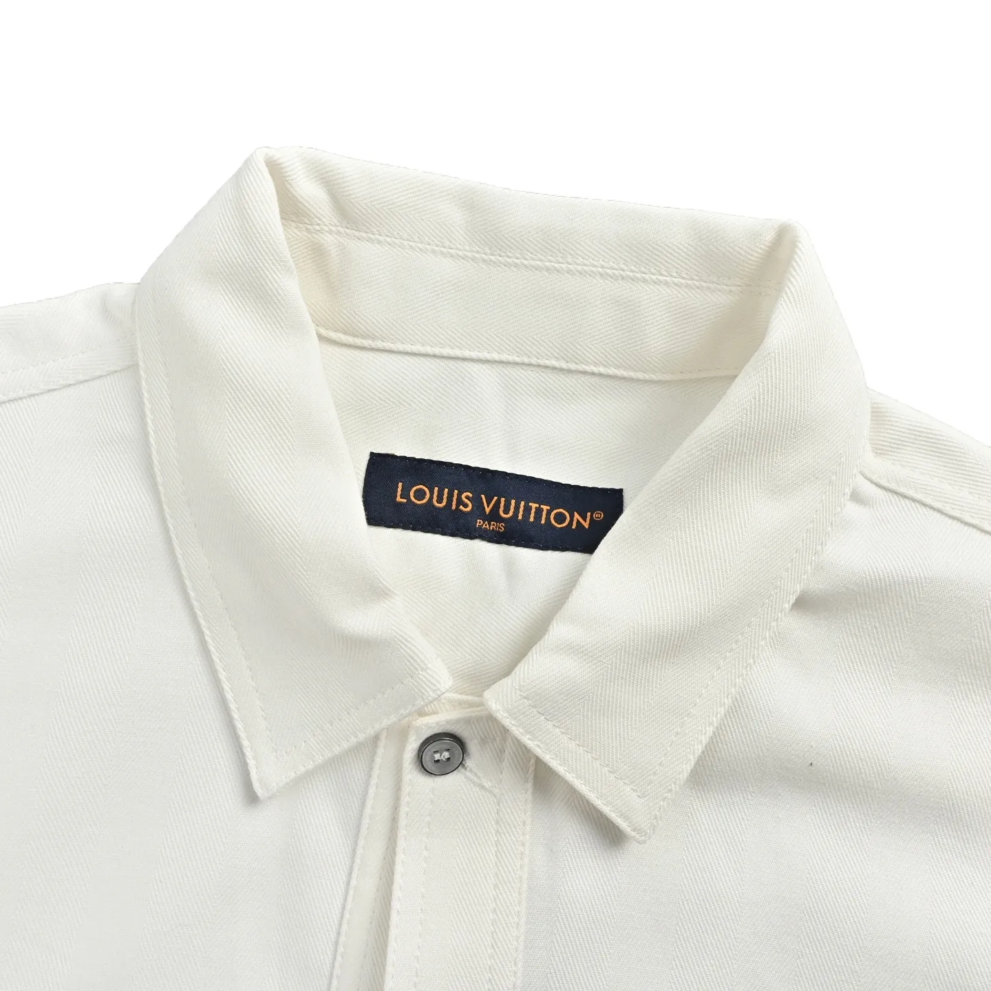 Louis Vuitton/Louis Vuitton leather label printed shirt jacket